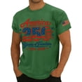 thumbnail image 3 of America 250 Shirts for Men United States American Flag Print Crew Neck Short Sleeve T-Shirt Moisture Wicking Classic Fit Workout Daily Wear Tshirt, Green, #01 Green, 3 of 4