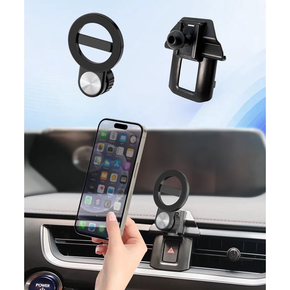 Car Phone Holder for Lexus UX 2019 2020 2021 2022 Auto Accessories, Cell Phone Mount Compatible with MagSafe, 360° Rotation, Hands Free Not Affect Air Vent