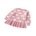thumbnail image 2 of Bébé Fille Valentine'S Jour Tenue Coeur Tricot Pull Robe Rouge 2-3 Ans, 2 of 5