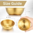 thumbnail image 3 of Brass Serving Bowls for Kitchen & Dining | Traditional Indian Katori Set for Curry, Dal, Rice & Snacks | Durable Food Serveware (4 x 4 x 2 inch), 3 of 7