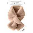 thumbnail image 6 of dianhelloya Female Winter Faux Rabbit Fur Scarf Solid Color Thickened Plush Girls Scarf Evening Dress Furry Neck Collar Christmas Gift Black, 6 of 7