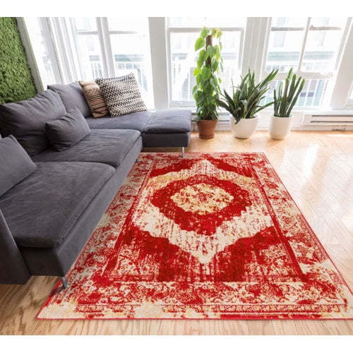 Well Woven Sydney Red/Beige Area Rug