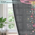 thumbnail image 4 of Yayeee Window Curtains Light Filtering 63"x42" Grommet Panel Pair Home Living Room Decor, UFO with Hearts Pattern, 4 of 7