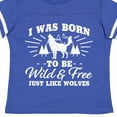 thumbnail image 4 of Inktastic I Was Born to Be Wild and Free with Wolf and Mountains Boys or Girls Toddler T-Shirt, 4 of 5