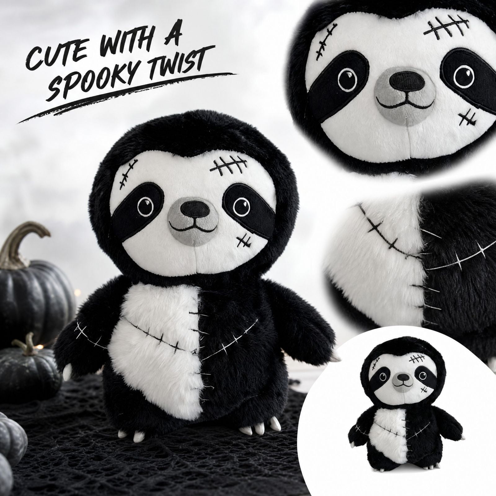 Halloween Sloth Plush Toy Soft Stuffed Animal Doll for Holiday Gift and Room Decor