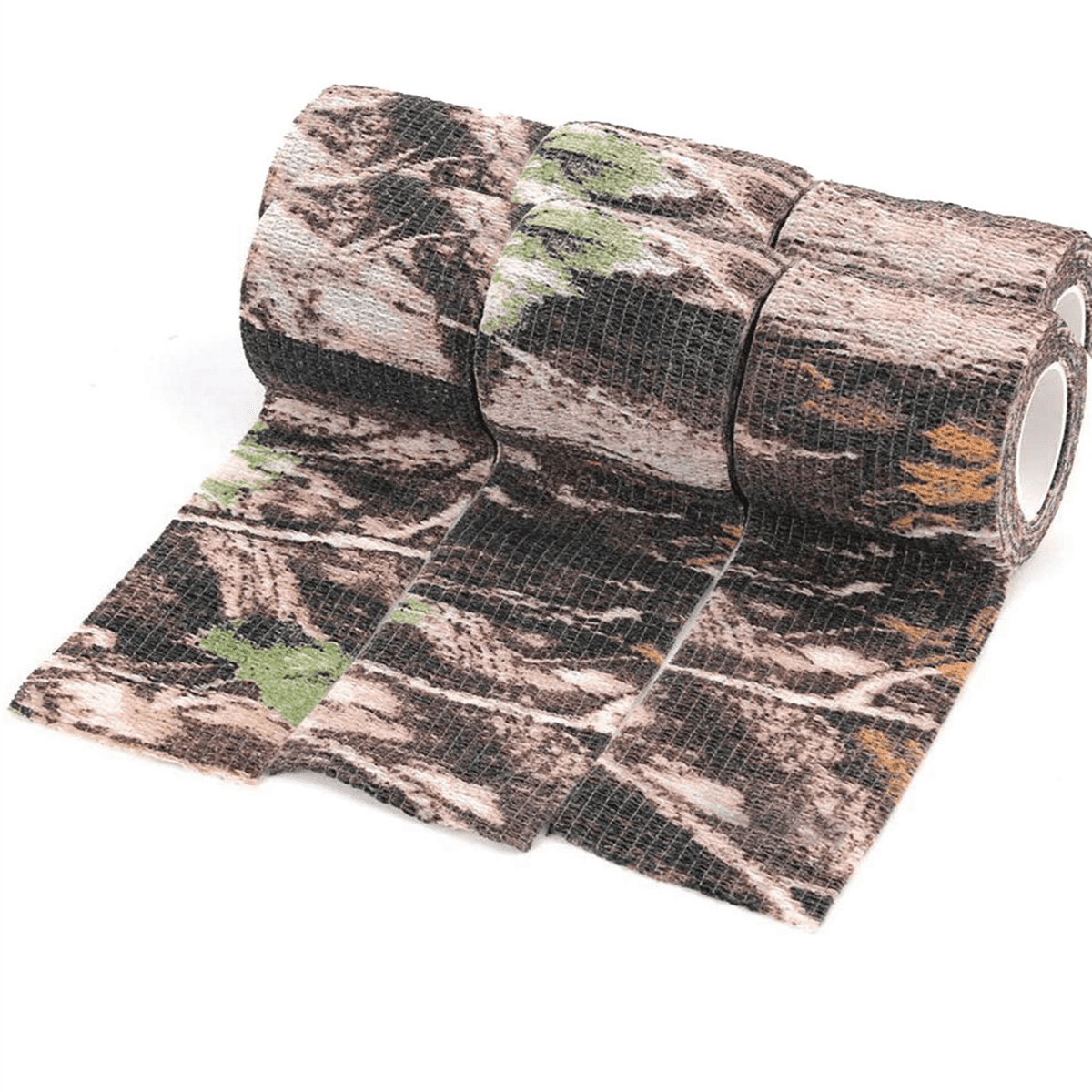 30 Roll Camouflage Tape Cling Scope Wrap Camo Stretch Bandage Self-Adhesive Tape for Camping Hunting Bike Telescope