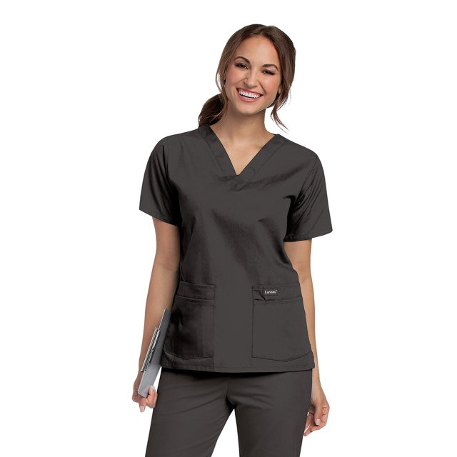 Landau Essentials Haut de Sarrau pour Femmes : 4 Poches, Coupe Classique Décontractée, Col en V Durable 8219