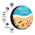 thumbnail image 4 of Susaid Hello Summer1 Print Tire Covers,Waterproof Anti-UV Snow Sun Rain Tire Covers for RV,Truck, SUV, Trailer, Camper-14 inch, 4 of 6