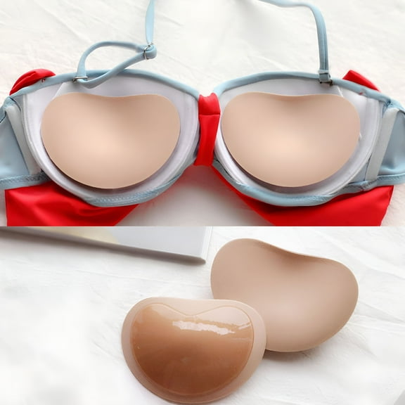 TELOLY Silicone Bra Inserts Self-Adhesive Bra Pads Inserts Removable Sticky Breast Enhancer Pads Breast Lifter For Women