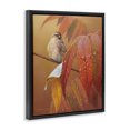 thumbnail image 3 of Stupell Industries Transitional Bird on Autumnal Branch Black Floating Frame Canvas Art, 25 x 31, by Derek Wicks, 3 of 8