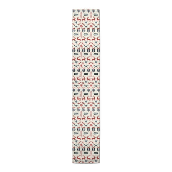 Creative Products Scandinavian Reindeer Pattern 16 x 72 Poly Twill Table Runner