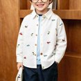 thumbnail image 2 of WXFAZCVU Boys Button Down Shirt Baby Fall Clothes Graphic T Shirts Versatile Daily Wear Size 2-3 Years, 2 of 4