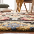 thumbnail image 6 of SAFAVIEH Blossom Lennon Floral Wool Area Rug, Charcoal/Multi, 6' x 6' Square, 6 of 13