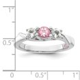 thumbnail image 5 of 10k White Gold Survivor Collection Clear/Pink Swarovski Topaz Joanna Ring Size 7, 5 of 5