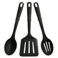 thumbnail image 2 of (4 pack) Mainstays 3-Piece Kitchen Utensil Set, Slotted Spatula, Slotted Spoon and Solid Spoon, Black, Nylon, 2 of 9