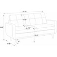 thumbnail image 2 of CQSXDA 67.7" Wide Upholstered Tufted Loveseat Sofa In With Durable Wooden Legs For Home Decor, 2 of 8