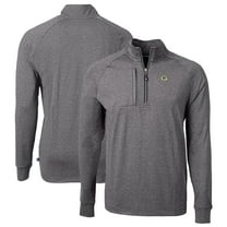 Men's Cutter & Buck Heather Black Green Bay Packers Big & Tall Adapt Eco Knit Quarter-Zip Pullover Top