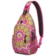 thumbnail image 1 of Abstract Mandala Design Sling Backpack, Lightweight Trippy Crossbody Travel Bag with Psychedelic Pattern for Meditation and Energy Healing, 1 of 6