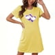 thumbnail image 1 of Camisón corto de San Valentín para mujer, talla grande, estampado en el pecho, cuello redondo, manga corta, 1 of 3