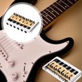thumbnail image 4 of Miangastore 6 String Hard-tail Fixed Bridge Set with Wrench and Screws for Electric Guitar Replacement Parts (Golden), 4 of 9