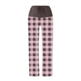 thumbnail image 3 of Posijego Women's Plaid Lounge Pants Drawstring High Waisted Wide Leg Pajama Pants Soft Pj Pants Sleepwear, 3 of 4