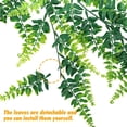 thumbnail image 2 of 3Pcs Boston Fern Faux Plant Fake Hanging Vines Reusable Plastic Fake Greenery Realistic Persian Rattan Fake Hanging Plant Decorative Faux Greenery Vine for Patio Porch Garden, 2 of 7