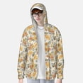 thumbnail image 2 of Kdxio Hippie Bee Honeycomb Print Women Men Sun Protection UPF 50+ Jackets Zip Up Long Sleeve Hoodie Hiking Lightweight with Pockets, 2 of 7