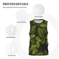 thumbnail image 6 of Gaeub Tropical Palm Leaves Fern Leaf Men's Mesh Basketball Jersey, Quick-Drying Sleeveless Top S-4XL, Loose Muscle Tank Top -Medium, 6 of 9