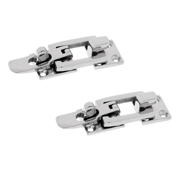 2 Pieces Heavy Duty 316 Stainless Steel 2 3/4'' Boat Yacht Door Locker Rattle Latch Fastener Clamp Hardware Accessories - & Durable