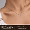 thumbnail image 5 of JeenMata X-Shaped Round Cut Lab Grown Diamond Pendant Necklace in 18K White Gold Plating for Women, 5 of 8