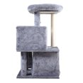 thumbnail image 3 of Resenkos Cat Tree,Kitten Condo Scratching Posts Kitty Play House, Multi-Level Cat Condo, Double-layer cat Tree with cat house and ladder - light gray, 3 of 15