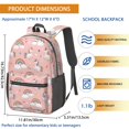 thumbnail image 3 of Unicorn and Star Pink Pattern 17" School Backpacks for Teens,Waterproof Oxford Fabric,S-Shape Padded Straps for School,Travel,Hiking,Camping, 3 of 6