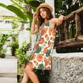 thumbnail image 2 of Fuzoiu Autumn Pumpkins Print Women's Sleeveless Dress,Summer Dresses for Women,Casual Sundresses,Beach Sleeveless T-shirt Swing Dress with Pockets, 2 of 7