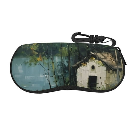 

Tranquil cene with ouse Soft with Carabiner Hook Zipper for Sunglasses Eyeglass