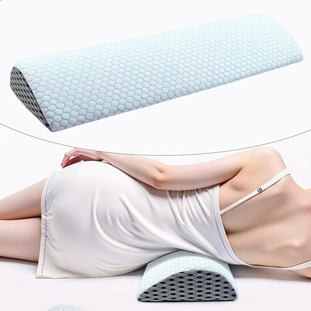 Almohada de cintura para cama, cojín de espuma viscoelástica para soporte lumbar, soporte de cintura para el hogar, para mujeres y hombres que duermen Gris oscuro