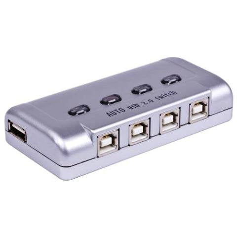 USB Printer Auto Sharing Switch, SANOXY USB 2.0 Printer/Peripheral Sharing Switch (4-Port)
