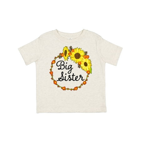 

Inktastic Big Sister Sunflower Wreath Gift Toddler Boy or Toddler Girl T-Shirt