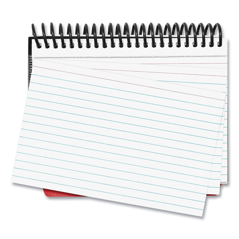 Spiral Bound Index Cards, 4" x 6", White, 120 Per Pack