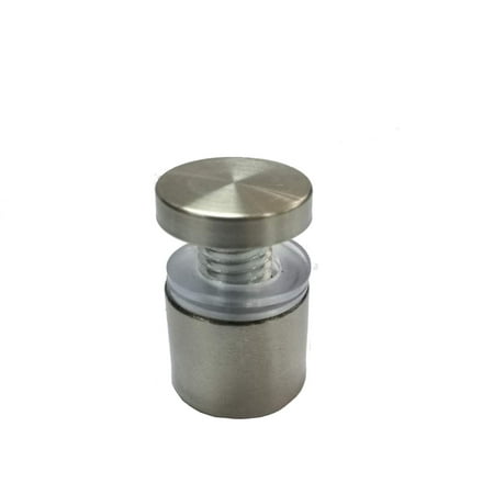 

FixtureDisplays® 4PK Brushed Stainless Steel Advertisment Screws Metal Standoffs 19 x 20mm Standoff Hardware for Glass