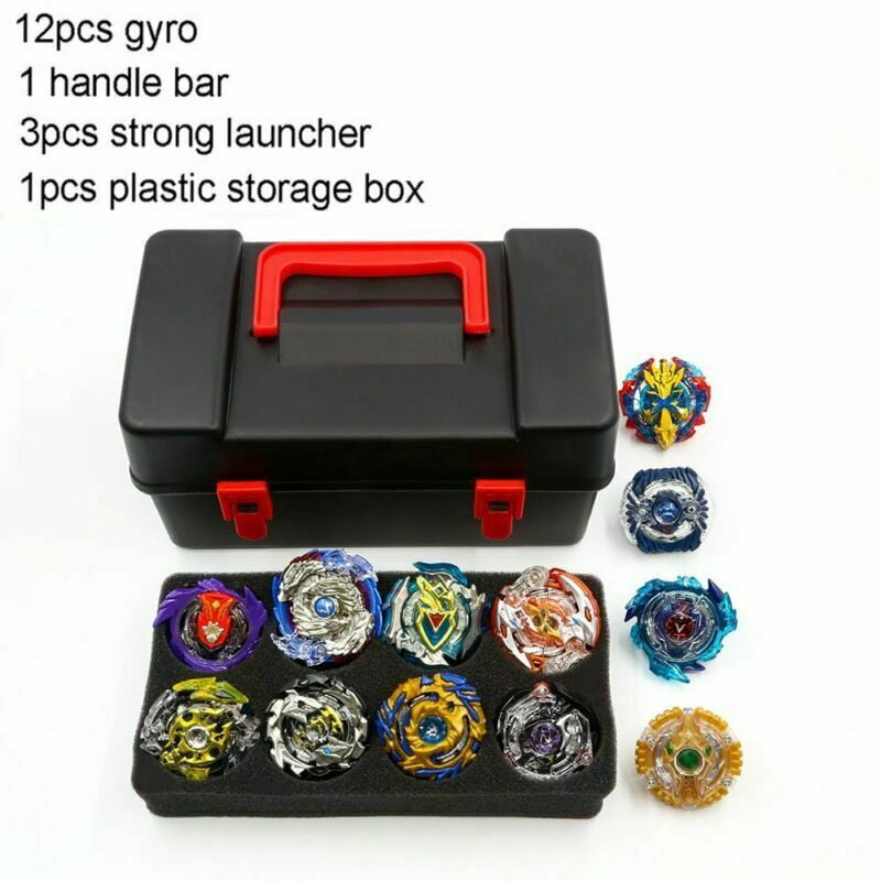 Portable Beyblade Burst Box 12 in 1 Golden Edition Carrying Case Gyro Kids Toys