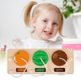 thumbnail image 4 of Tablero de madera para actividades de niños, motricidad básica, Montessori, aprendizaje, viajes, juguetes de carretera Fruta, 4 of 9