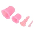 thumbnail image 3 of 4 piezas de ventosas para masaje facial, tratamiento reafirmante y reafirmante para el rostro (rosa), 3 of 10