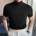 thumbnail image 5 of Men Regular Fit Basic Lightweight Short Sleeve Pullover Top Mock Turtleneck T-Shirt, 5 of 6