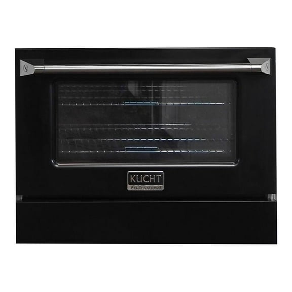 Kucht 36" Stainless Steel Oven Door/Kick Plate Accessory for KNG361 in Black