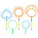 thumbnail image 1 of KAKOWELY Juego de 5 varitas de burbujas para exteriores, varitas de burbujas coloridas, regalos de fiesta para niños, 1 of 4