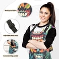 thumbnail image 2 of Tropical Totem Mask Flower 5 Pcs Kitchen Set Heat Resistant Oven Mitts and Non-Slip Pot Holders with Adjustable Cooking Apron, 2 of 6