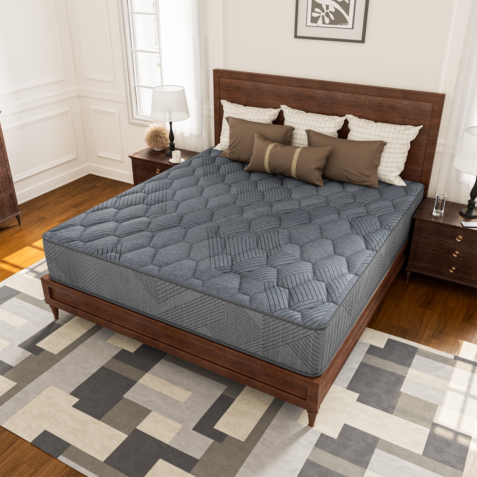 Queen Mattress,Babo Care 10 Inch Hybrid Mattress with Gel Memory Foam, Medium Firm Mattresses in a Box, Queen Size Mattress with Anti-dust mites