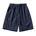 thumbnail image 2 of pstuiky Pantalones cortos de entrenamiento para hombre, Pantalones cortos de verano para hombre, informales y cómodos, con bolsillo y cintura elástica y cordón ajustable., 2 of 4