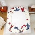 thumbnail image 6 of Homewish American Flag Stars Twin Sheet Sets for Teen, Vintage Style Twin Fitted Sheet, Dreamy Cartoon Theme Flat Sheet, Breathable Home Decor, 3-Piece, 6 of 8