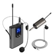 thumbnail image 4 of Auriculares Inalámbricos Sunnimix Sistema de Micrófono Solapa Doble con auriculares y Micrófono Transmisor y Receptor de petaca para Enseñar a H, 4 of 8